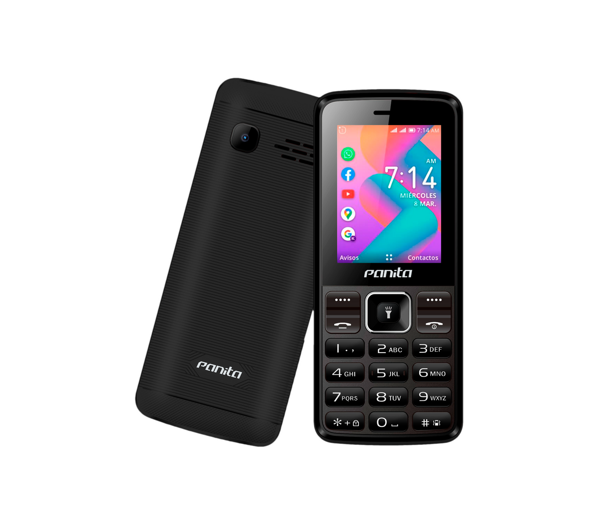 Teléfono celular inteligente panita 512/4GB negro Logan