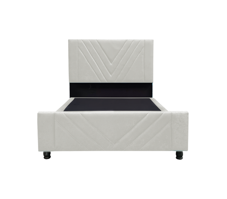 Box Spring V Matrimonial C/Copete Tela Gamuzada Driha