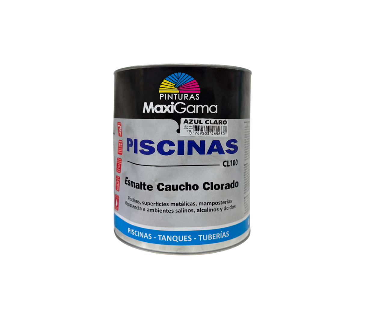 Pintura a Base de Agua Maxi Esmalte Caucho Clorado Int Clase C Maxigama