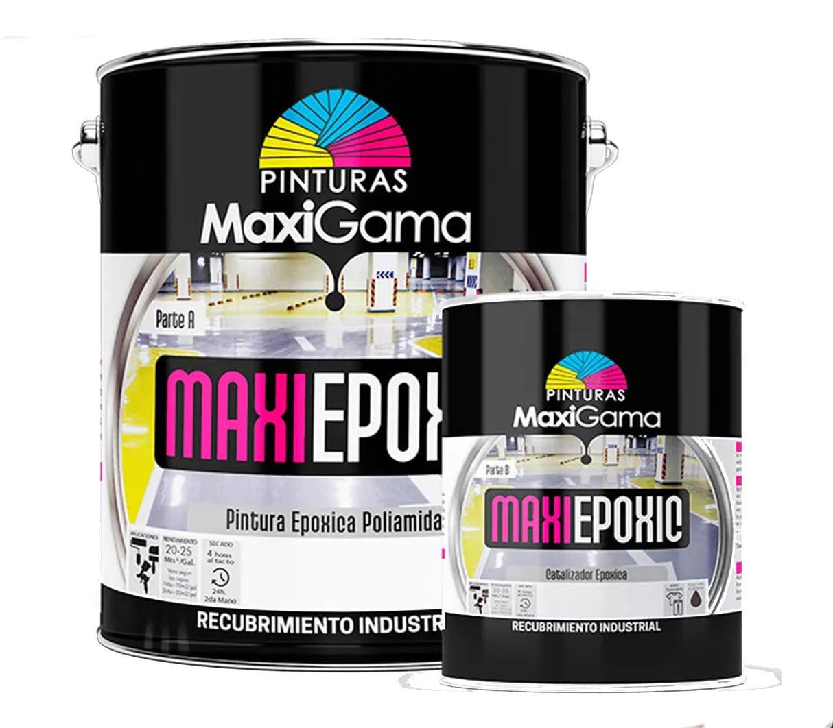 Pintura más Catalizador a Base de Solvente Maxi Epoxica Maxigama