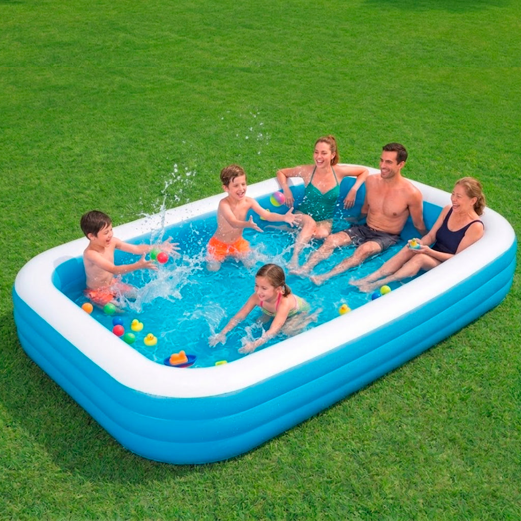 Piscina familiar rectangular 3 anillos 3.05m x 1.83m x 56cm Bestway