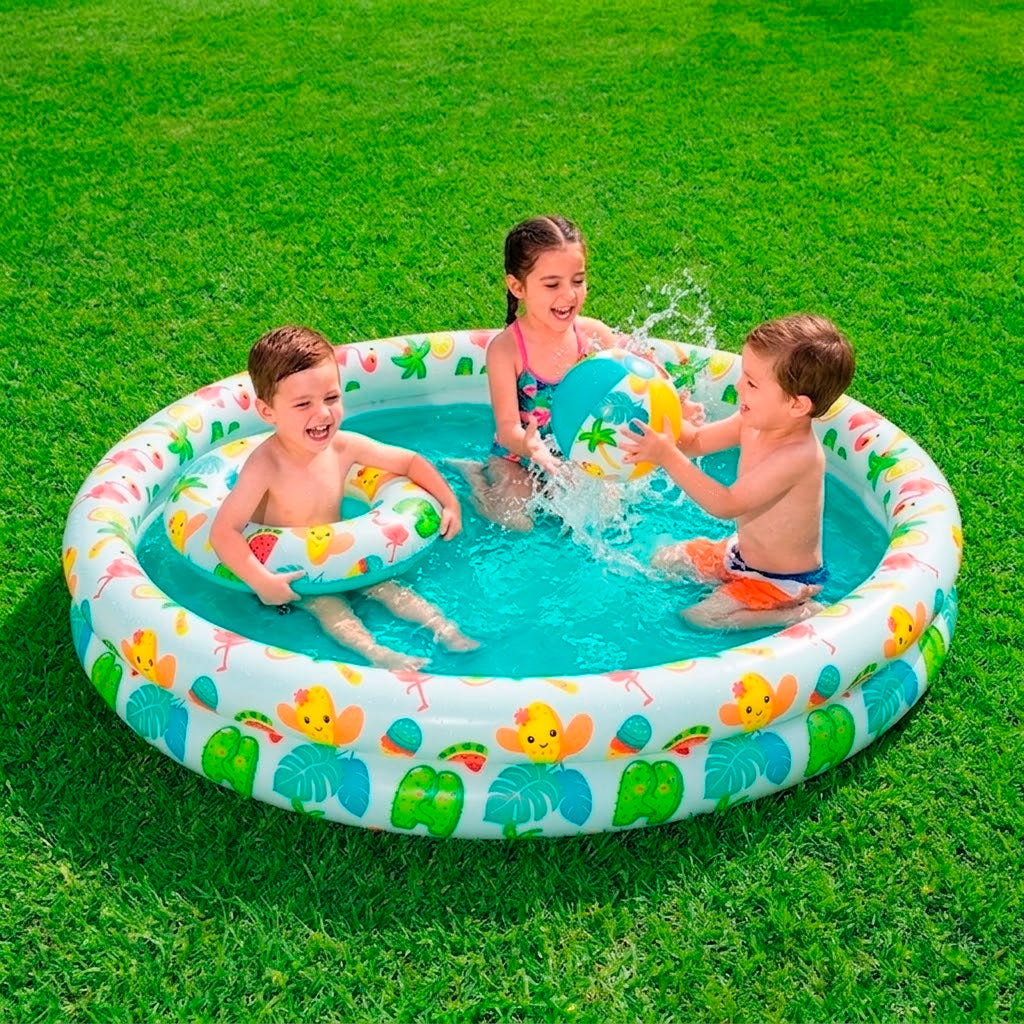 Piscina infantil inflable + flotador + pelota inflable 1.22m x 20cm Bestway