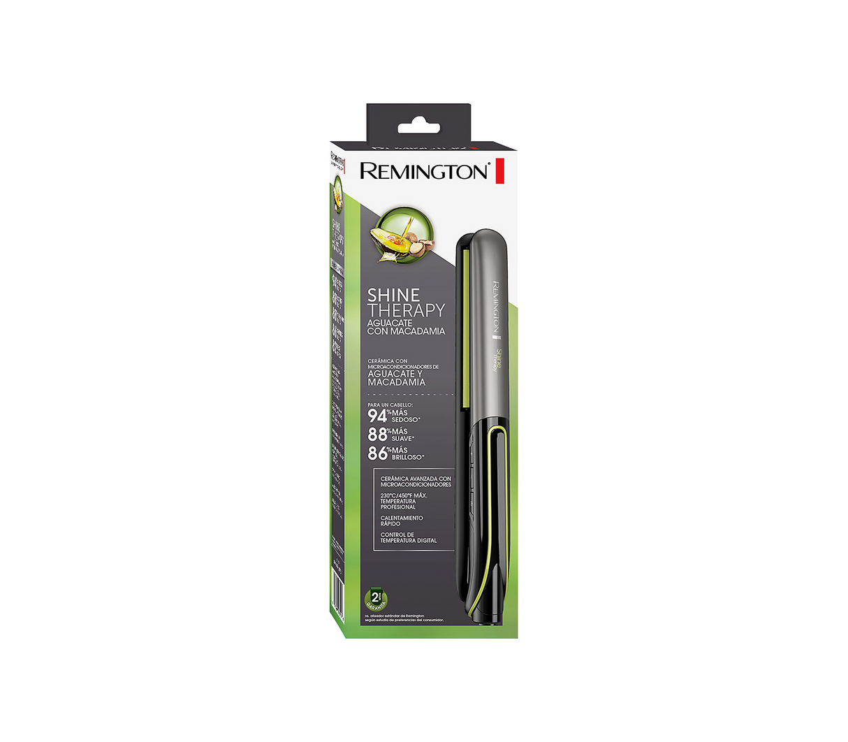 Plancha alisadora shine therapy aguacate Remington