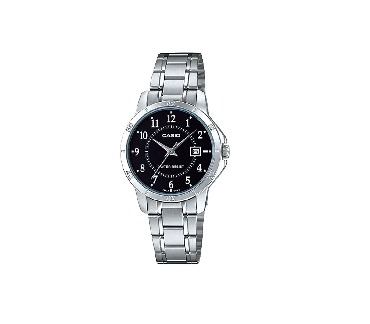 Reloj análogo casual para dama plateado/negro Casio