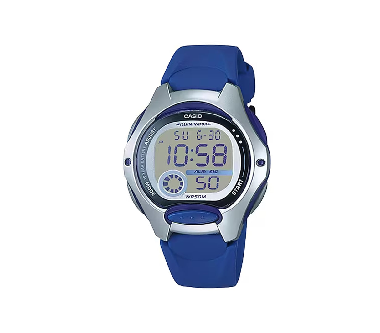 Reloj digital para niños correa de resina azul marino Casio