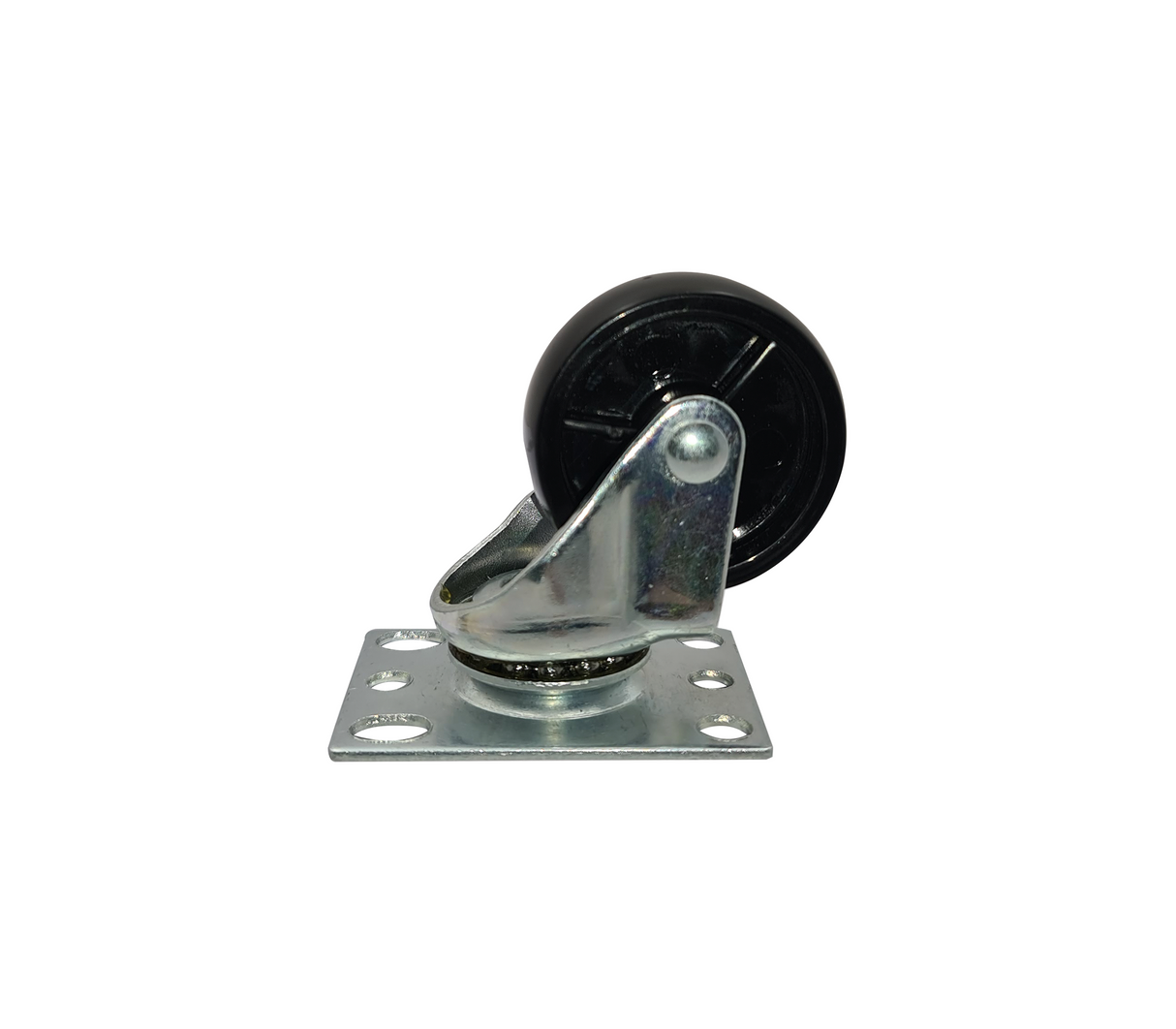 Rueda caster 2" negra de pvc base giratoria Isonic