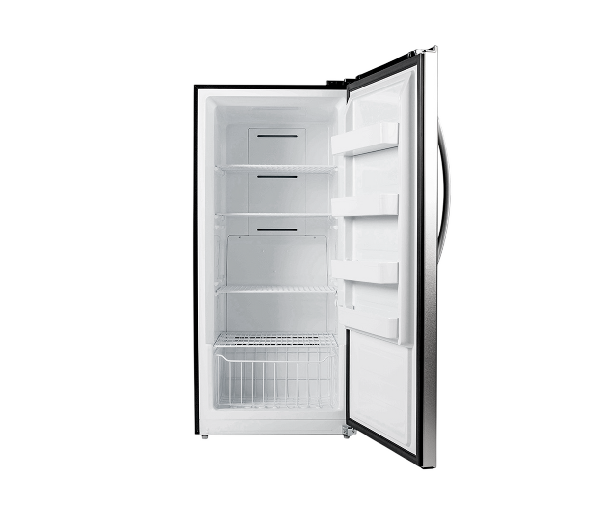 Congelador vertical 13.8 pies acero inoxidable Frigilux