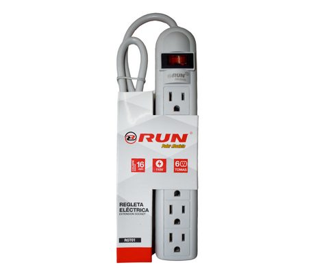 Regleta 6 tomas eléctrica 2.0 Run