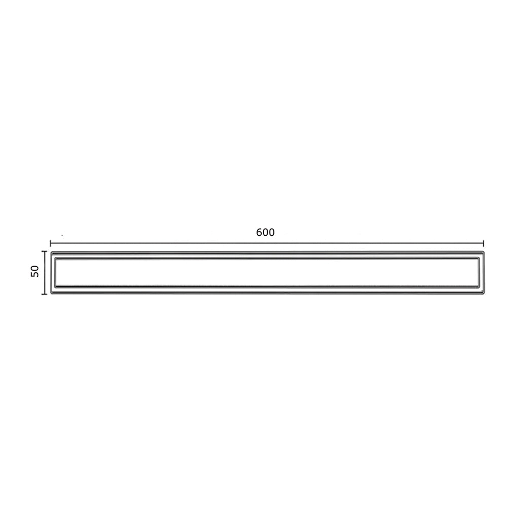Rejilla acero inoxidable doble cara 60 x 5 cm black Belt-g