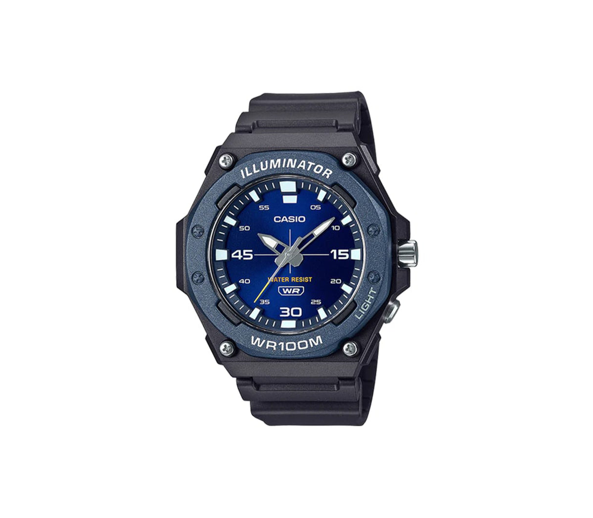 Reloj analógico deportivo para caballero negro/azul Casio