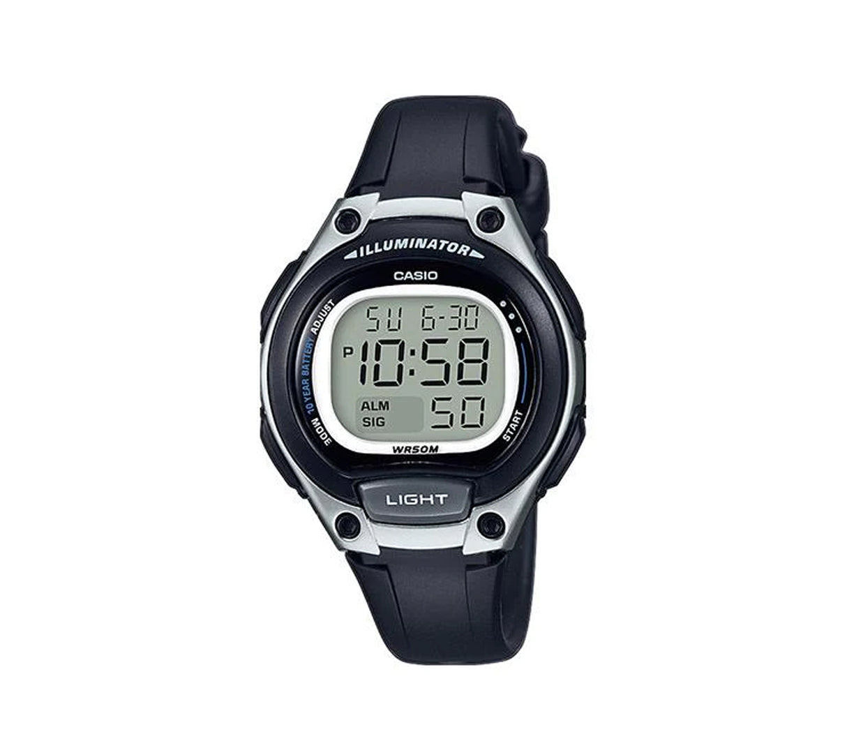 Reloj digital para niños correa de resina negro/gris Casio