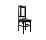 Silla para comedor gandal con tapizado bipiel negro Isabel