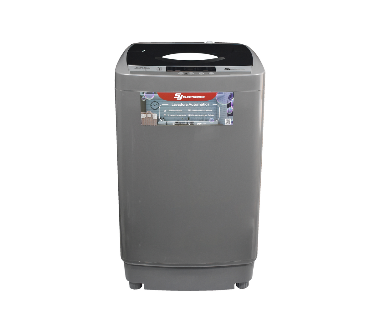 Lavadora automática 8 Kg  gris Sj Electronics