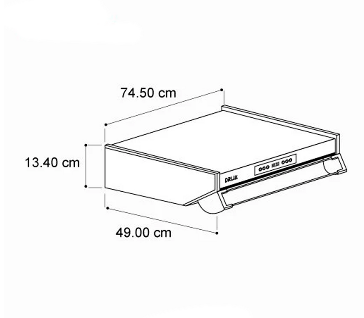 Campana slim touch 76cm (30") 110-120V acero Drija