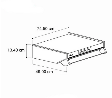 Campana slim touch 76cm (30") 110-120V acero Drija