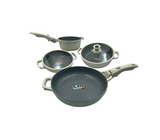 Juego de ollas Stak18 8 piezas + 9 utensilios Vetrux
