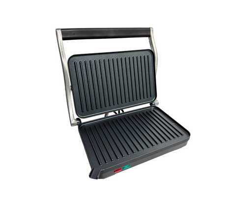 Sandwichera panini grill 1000 W plata y negro Sankey