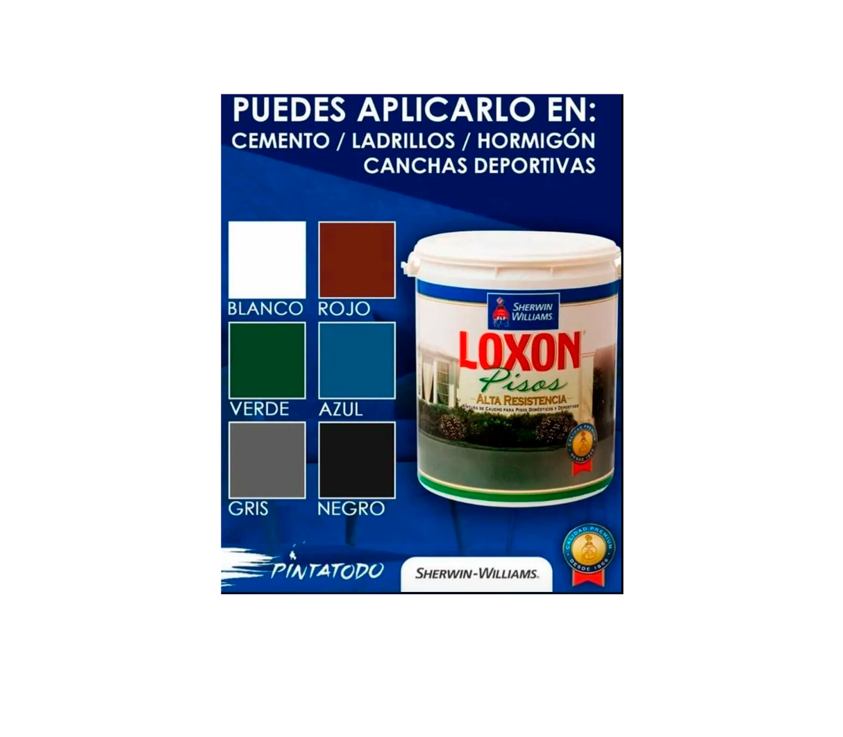 Pintura Loxon piso impermeable Int/Ext Sherwin Williams