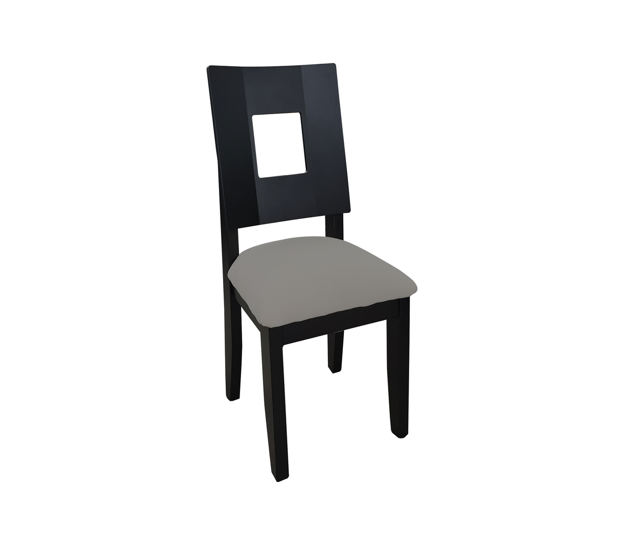 Silla para comedor con tapizado gris Mercado Del Mueble