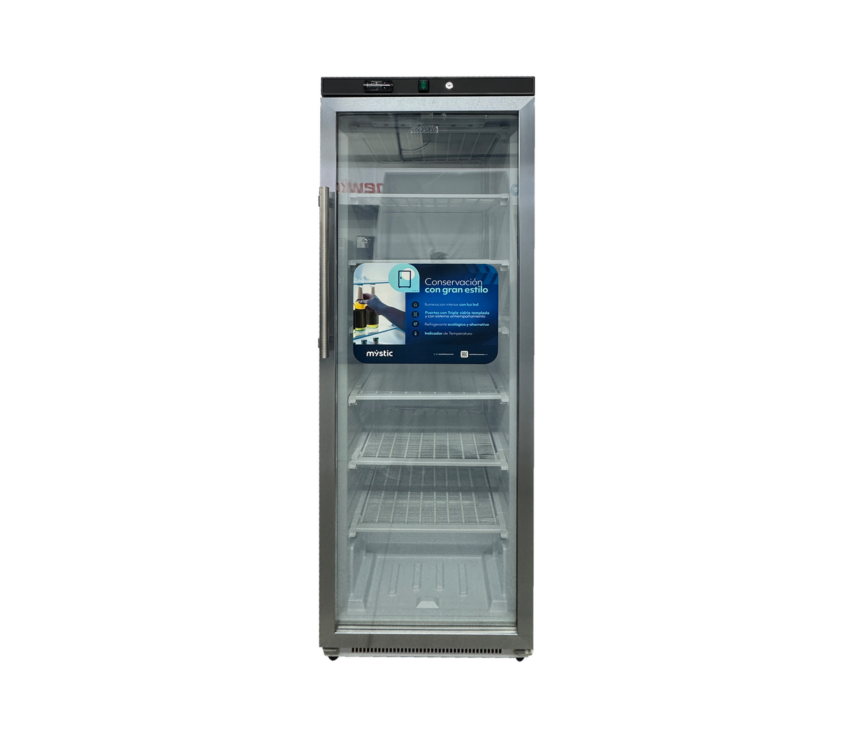 Congelador vertical exhibidor 340 litros Mystic
