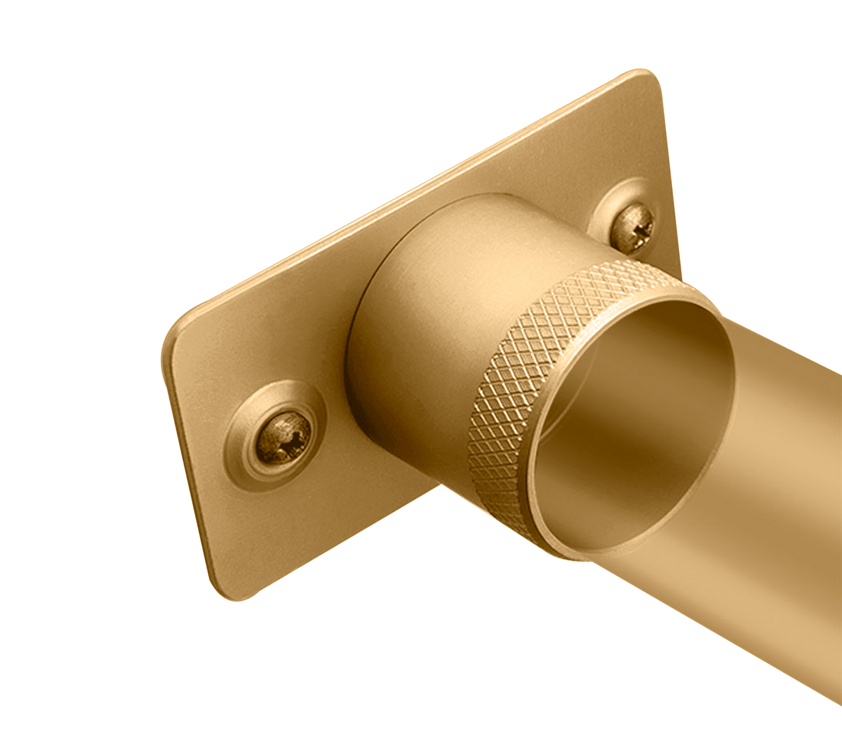 Soporte cilíndrico base plana aluminio oro 13mm Tauro