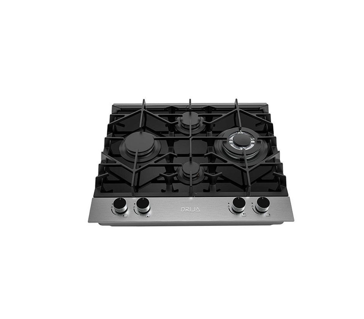 Tope de cocina a gas vitro-acero Ferrara 4hornillas 60cm Drija