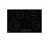 Tope de cocina eléctrico vitro bari 76 4Hornillas 220V 76x51x8 cm negro Drija