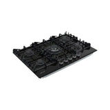 Tope de cocina a gas vitro Toscana Pro-B 5 hornillas 76cm negro Drija