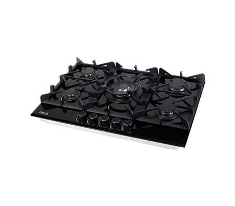 Tope de cocina a gas vitro Toscana Pro 5h 76cm negro Drija