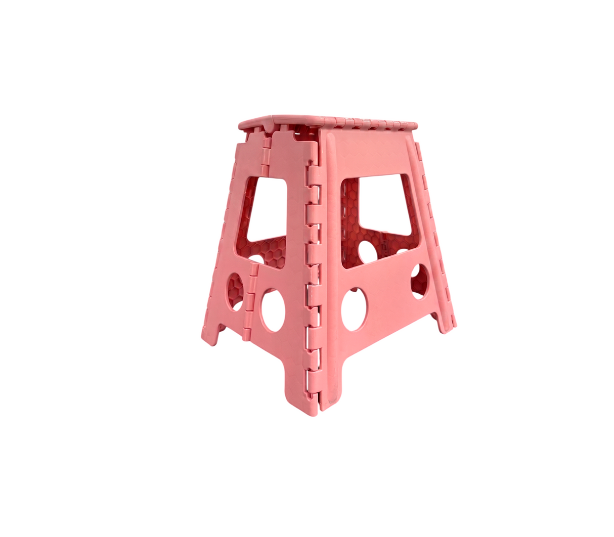 Taburete de peldaños tipo cúpula 29x22x39cm rosado EN14183 Powerfik