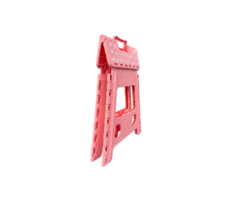 Taburete de peldaños tipo cúpula 29x22x39cm rosado EN14183 Powerfik