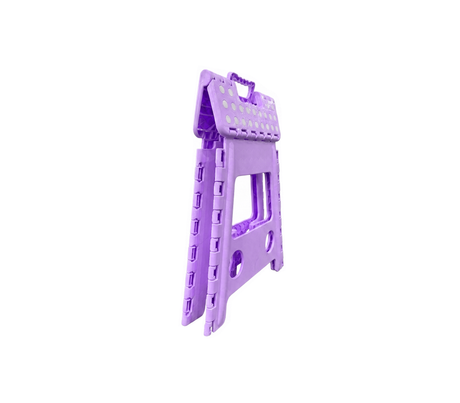 Taburete de peldaños tipo cúpula 29x22x39cm morado EN14183 Powerfik