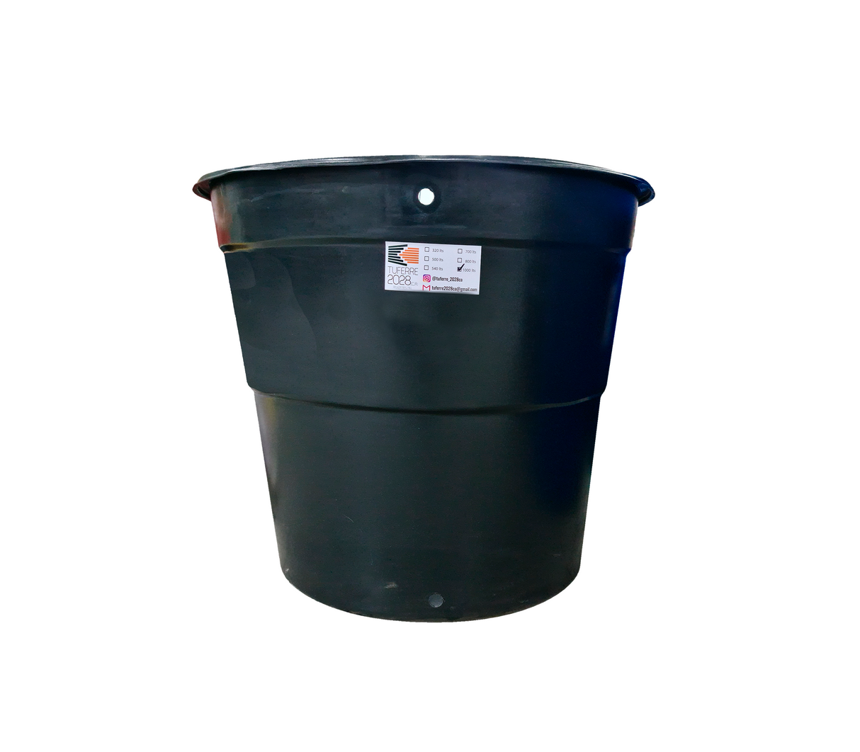 Tanque Tipo Vaso 1300 Litros Negro Tuferre 2028
