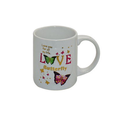 Taza de porcelana blanca Mo Import