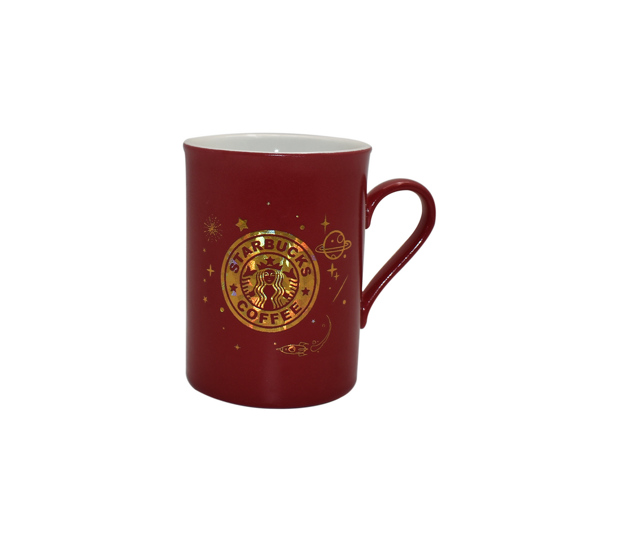 Taza de porcelana roja Mo Import