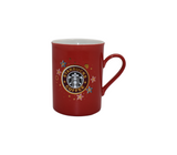 Taza de porcelana roja Mo Import