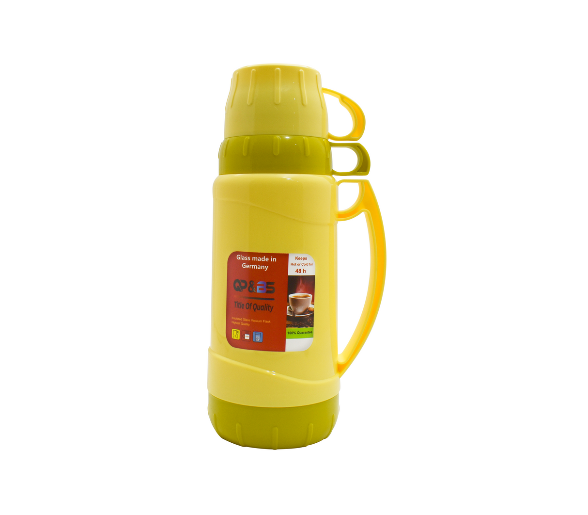 Termo de café 1 litro plástico amarillo QP & BS