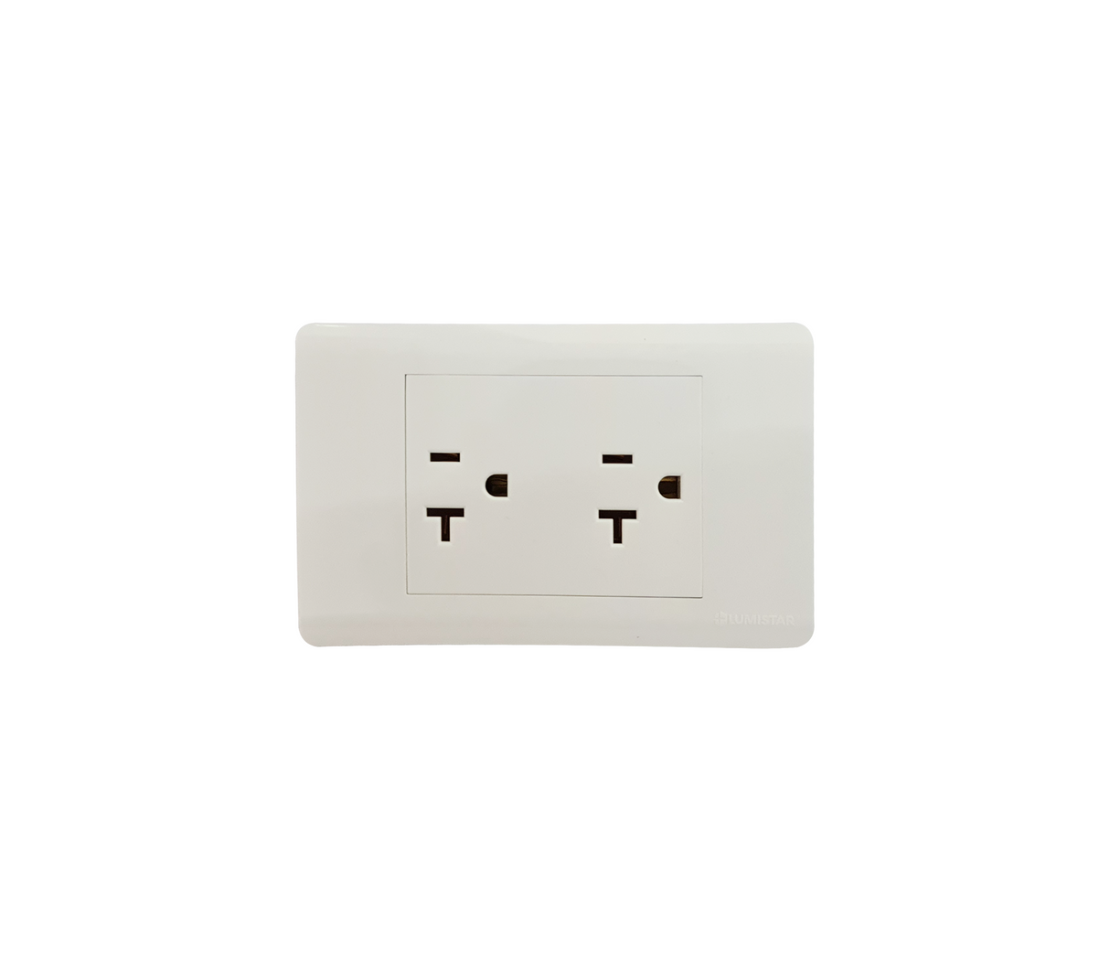 Toma doble elite p/empotrar blanco Lumistar