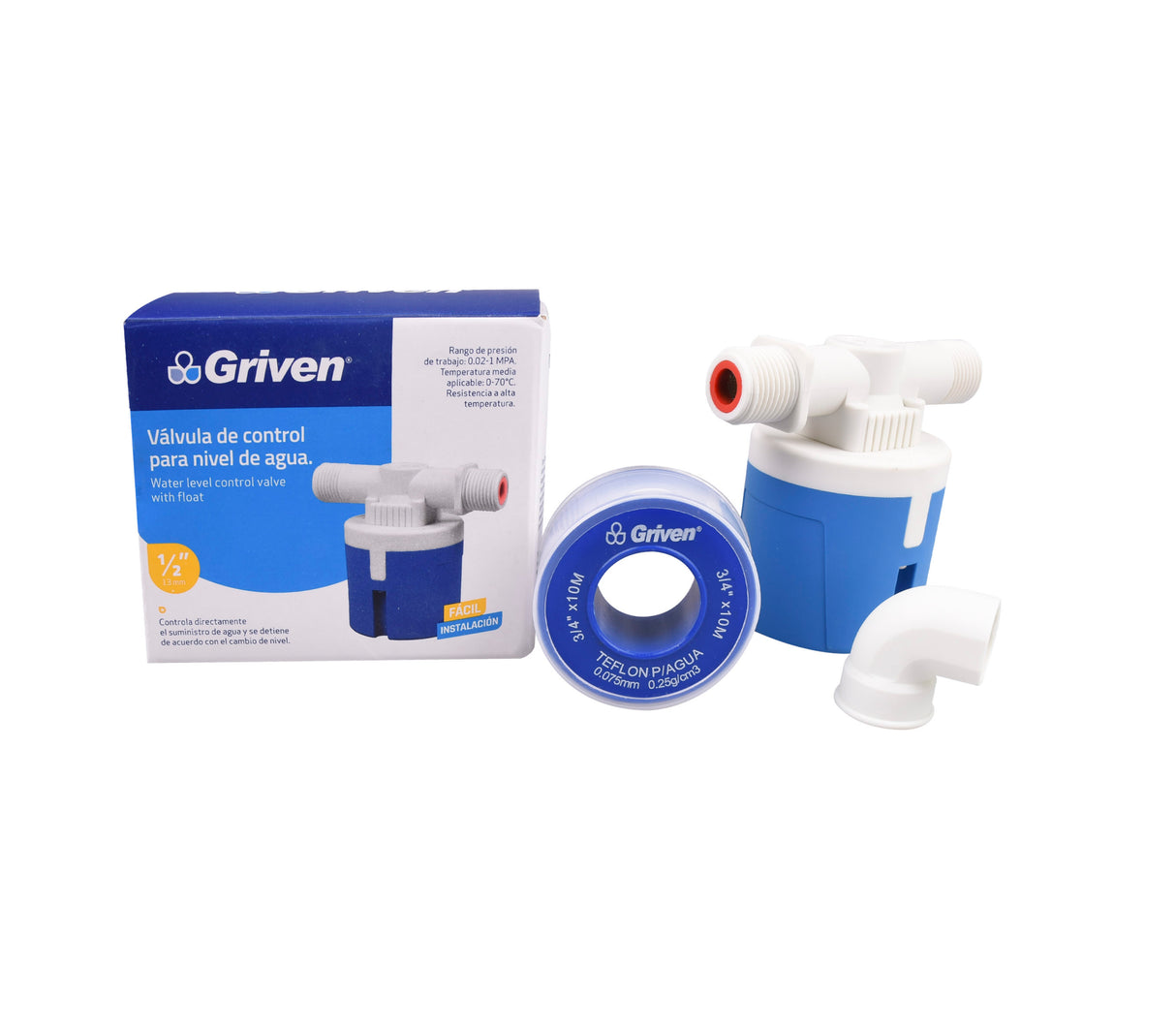 Válvula de 1/2 con flotador Griven