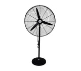 Ventilador industrial de Pedestal 26" 3 aspa plástica 130w negro Powerfik
