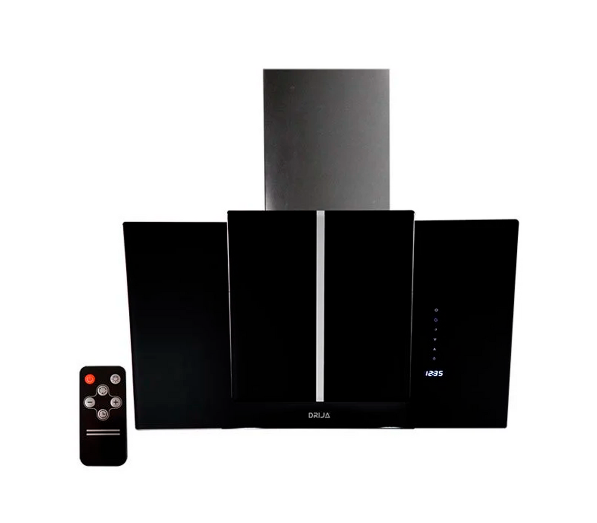 Campana vetro 90cm (36") 3 vel 110-120V negro Drija