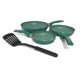 Juego de 3 sartenes antiadherente celeste Sankey