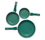 Juego de 3 sartenes antiadherente celeste Sankey