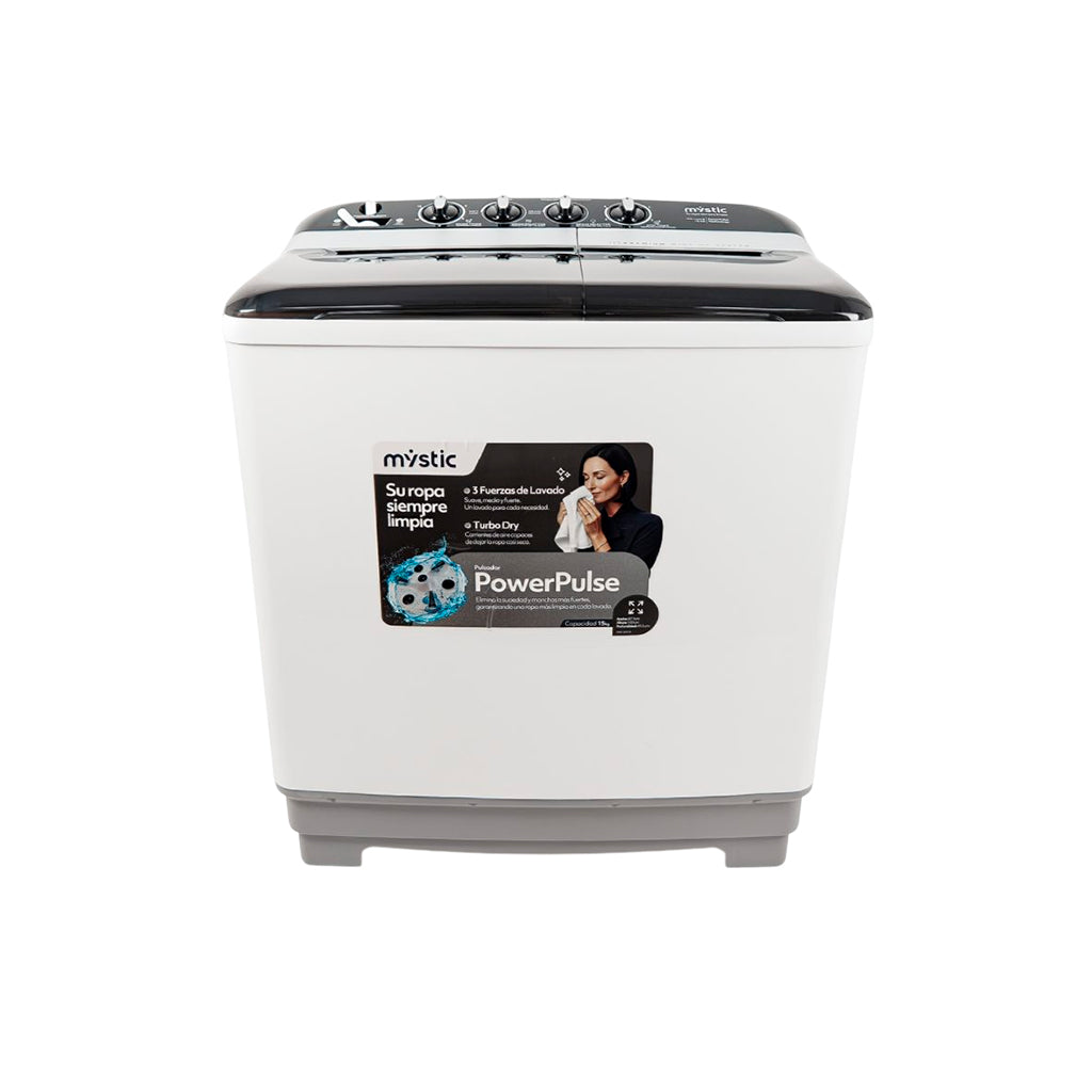 Lavadora semiautomática 15kg Turbo Dry negro Mystic