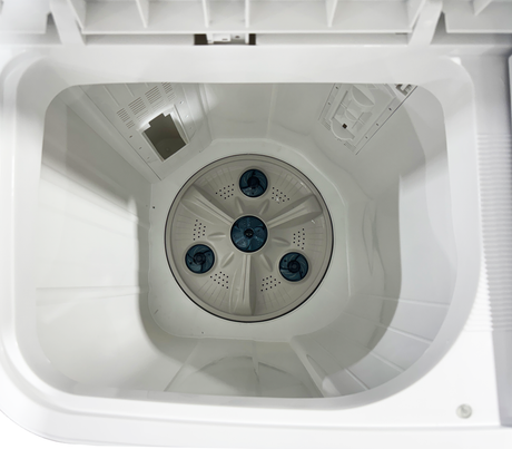 Lavadora semiautomática con bomba 9kg tres fuerzas blanco Mystic