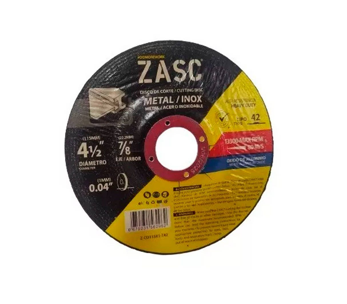 Disco corte metal 4 1/2" COD. 4-345-2 Zasc
