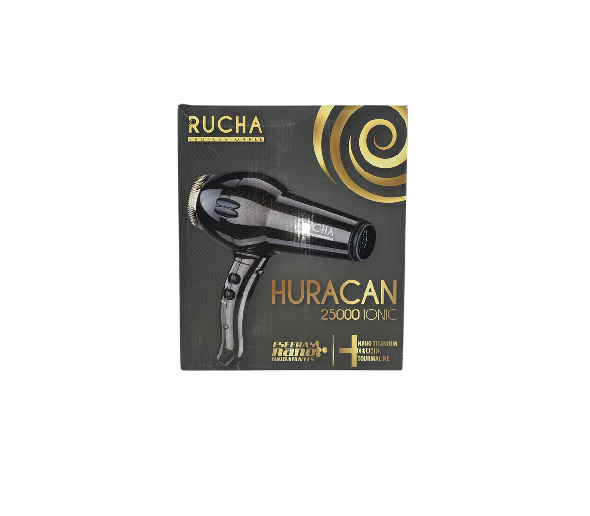 Secador de cabello huracán 25000 Ionic tornasol/dorado Rucha