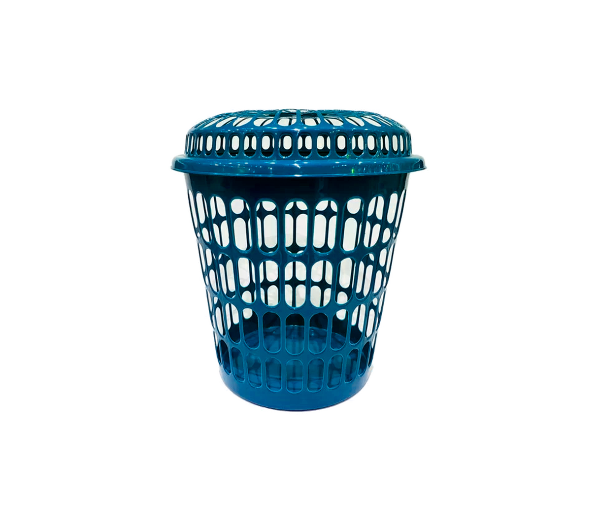 Cesta redonda con tapa premium Alfa Hogar