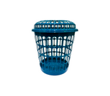 Cesta redonda con tapa premium Alfa Hogar