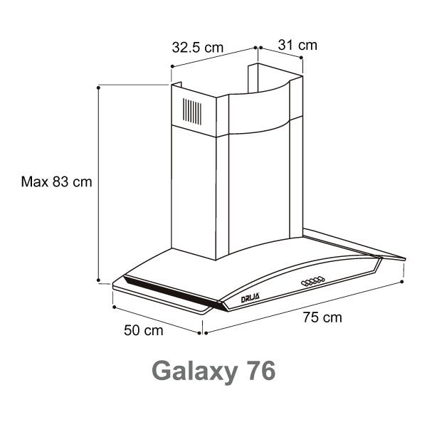 Campara Galaxy 76cm acero Drija